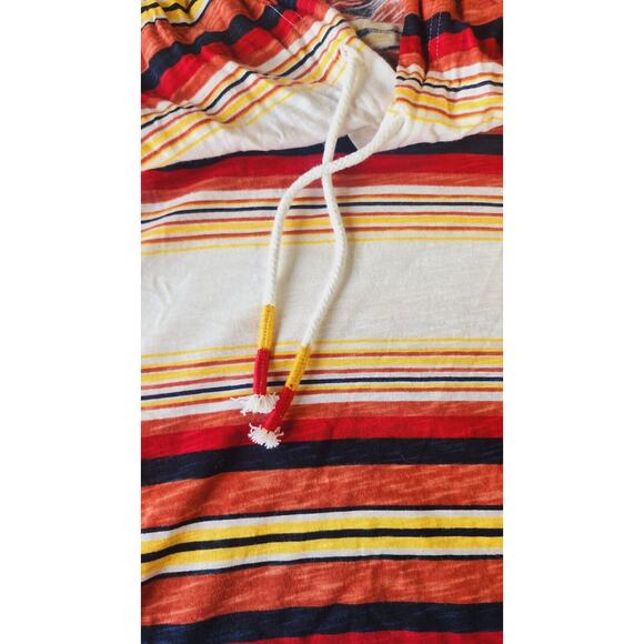 Sun + Stone Baja Stripe Pullover Lightweight Hoodie Long Sleeve Surf Shirt XL - Picture 7 of 8